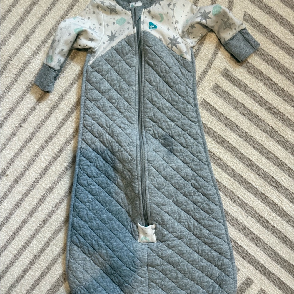 4 for $40 - Love to Dream Gray and White Sleep Sack
